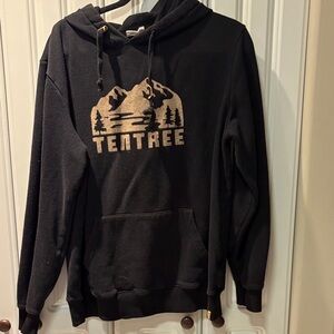 Tentree Black and Tan Graphic Hoodie for Men
